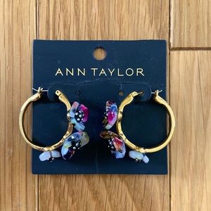 Beautiful Ann Taylor flower hoops